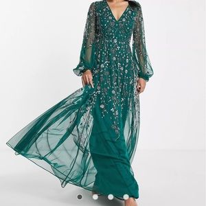 ASOS Green Embellished Dress